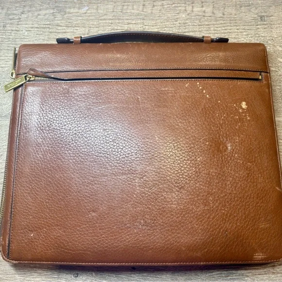 Coach Brown Leather Bi-Fold Portfolio / Notebook Organizer - Picture 2 of 5